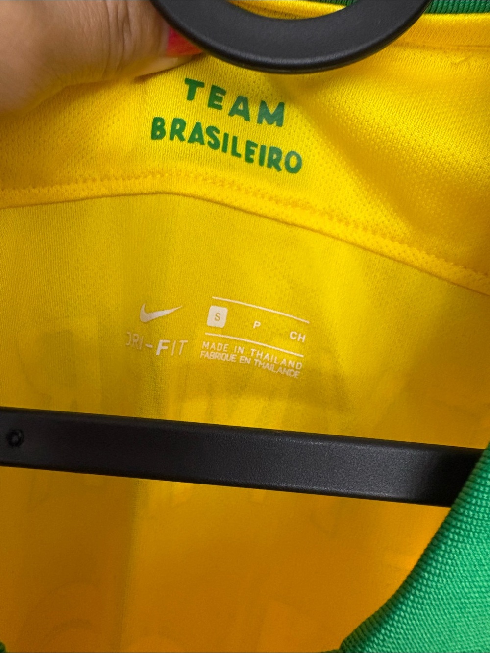 Nike Yellow and Green Team Brasileiro Soccer Jersey Neimar Jr - Picture 3 of 7